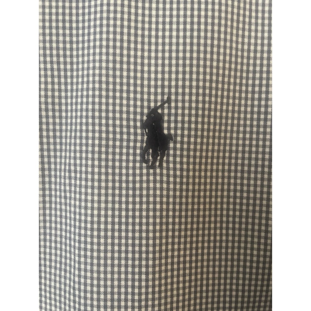 Ralph Lauren Blake Men's Gingham Navy blue Button Down Shirt Long Sleeve Large